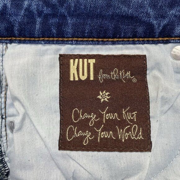 KUT from the Kloth Carlo Ankle Skinny Button Fly Jeans Women 10 Mid-Rise Stretch - Picture 4 of 16